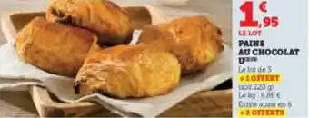 Super U PAINS AU CHOCOLAT U offre
