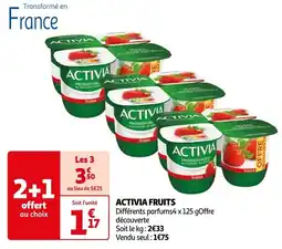 Auchan ACTIVIA FRUITS offre