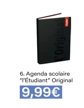 Monoprix l'Étudiant Agenda scolaire Original offre