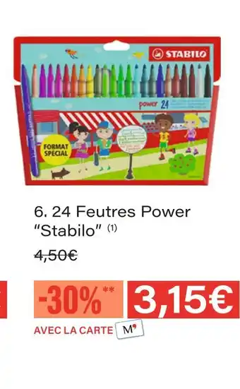 Monoprix STABILO 24 Feutres Power offre