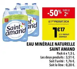 Supeco SAINT AMAND EAU MINÉRALE NATURELLE offre