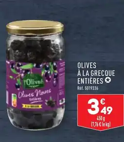 ALDI OLIVES À LA GRECQUE ENTIÈRES offre