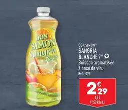 ALDI DON SIMON® SANGRIA BLANCHE 7° offre