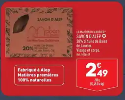 ALDI LA MAISON DU LAURIER® SAVON D'ALEP offre