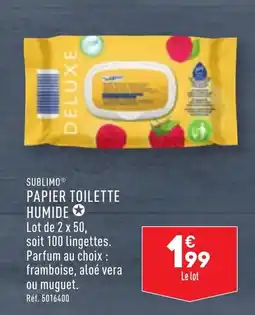 ALDI SUBLIMO® PAPIER TOILETTE HUMIDE offre