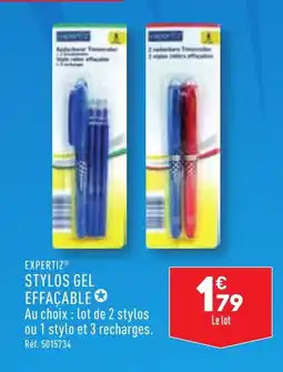 ALDI EXPERTIZⓇ STYLOS GEL EFFACABLE✪ offre