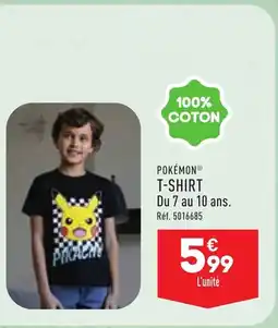 ALDI POKÉMON® T-SHIRT Du 7 au 10 ans. offre