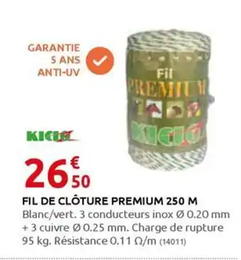 Rural Master FIL DE CLÔTURE PREMIUM 250 M offre