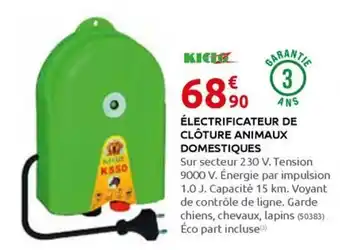 Rural Master ÉLECTRIFICATEUR DE CLÔTURE ANIMAUX DOMESTIQUES offre