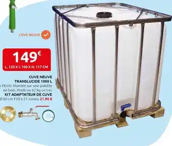 Rural Master CUVE NEUVE TRANSLUCIDE 1000 L offre