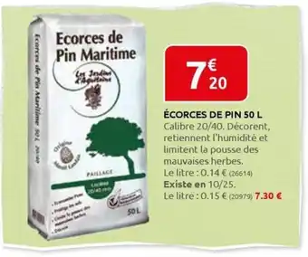 Rural Master ÉCORCES DE PIN 50 L offre