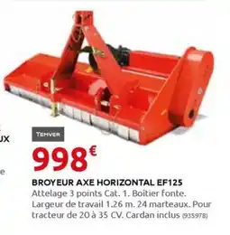 Rural Master BROYEUR AXE HORIZONTAL EF125 offre