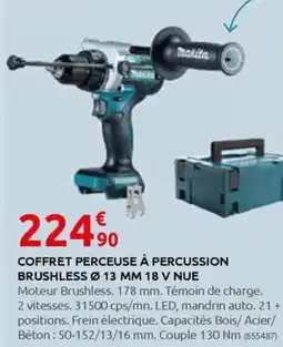 Rural Master COFFRET PERCEUSE À PERCUSSION BRUSHLESS Ø 13 MM 18 V NUE offre