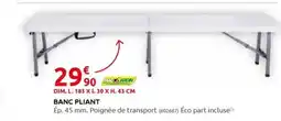 Rural Master BANC PLIANT offre