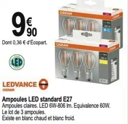 Tridôme Ampoules LED standard E27 offre