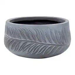 Jardiland Pot de Fleurs Gris en Fibres d'argile 25 x 25 x 14 cm Taille Haute avec Trou de Drainage Cache-pot Extérieur pour Jardin Pati offre