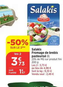 Bi1 Salakis Fromage de brebis pasteurisé offre