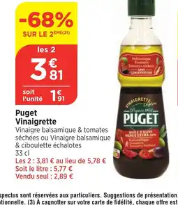 Bi1 Puget Vinaigrette offre