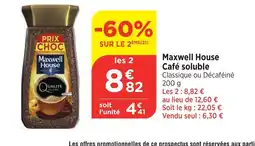 Bi1 Maxwell House Café soluble offre