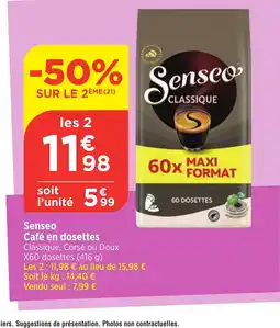 Senseo Café en dosettes