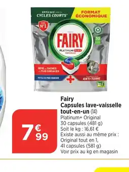 Bi1 Fairy Capsules lave-vaisselle offre