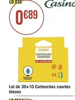 Géant Casino Lot de 30+10 Cartouches courtes bleues offre