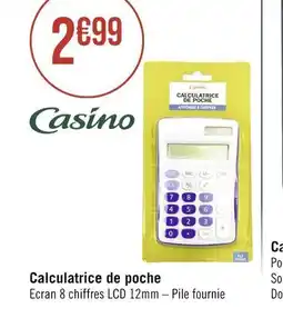Géant Casino Calculatrice de poche offre