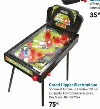 Grand flipper électronique