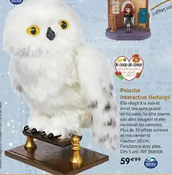 La Grande Récré Peluche interactive hedwige offre