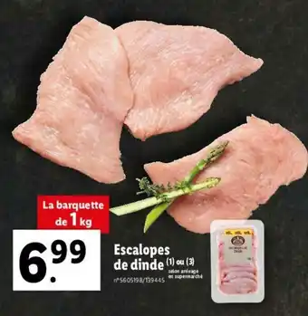 Lidl Escalopes de dinde offre
