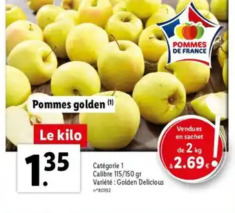 Lidl Pommes golden offre
