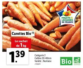 Lidl Carottes bio offre