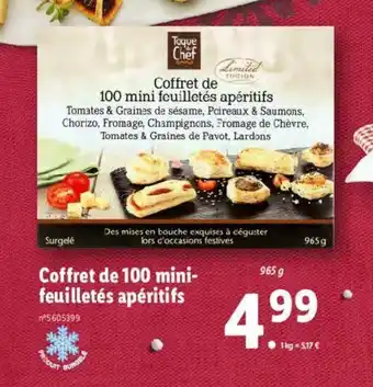 Lidl Coffret de 100 mini-feuilletés apéritifs offre