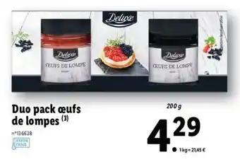 Lidl Duo pack œufs de lompes offre