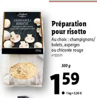 Lidl Préparation pour risotto offre