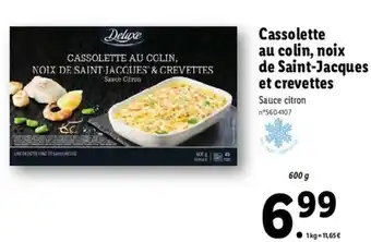Lidl Cassolette au colin, noix de saint-jacques et crevettes offre