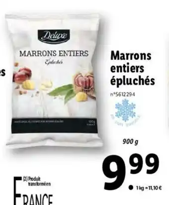Lidl Marrons entiers épluchés offre
