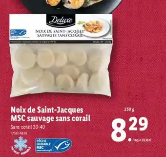 Lidl Noix de saint-jacques MSC sauvage sans corail offre