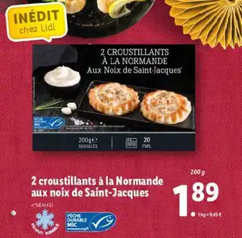 Lidl 2 Croustillants à la normande aux noix de saint-jacques offre