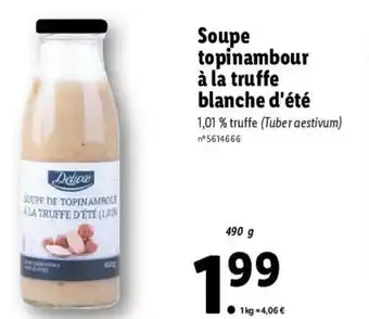 Lidl Soupe topinambour à la truffe blanche d'été offre