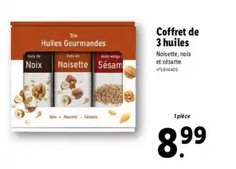 Lidl Coffret de 3 huiles offre