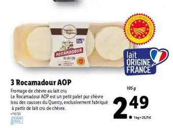 Lidl 3 Rocamadour AOP offre