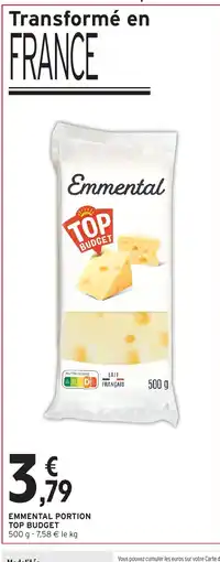 Intermarché Express EMMENTAL PORTION offre