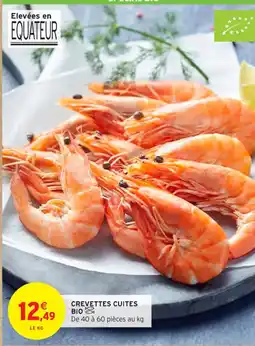 Intermarché Contact CREVETTES CUITES BIO offre