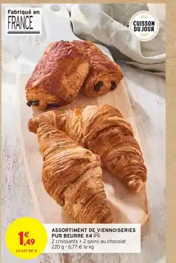 Intermarché Contact ASSORTIMENT DE VIENNOISERIES PUR BEURRE X4 offre
