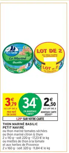 Intermarché Contact THON MARINÉ BASILIC PETIT NAVIRE offre