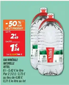 Netto Vittel - eau minérale naturelle offre