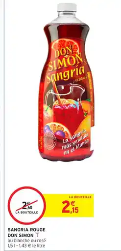 Intermarché Contact SANGRIA ROUGE DON SIMON offre