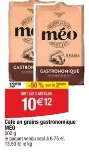 Cora x Carrefour Méo - café en grains gastronomique offre