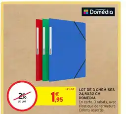 Intermarché Contact LOT DE 3 CHEMISES 24,5X32 CM DOMEDIA offre